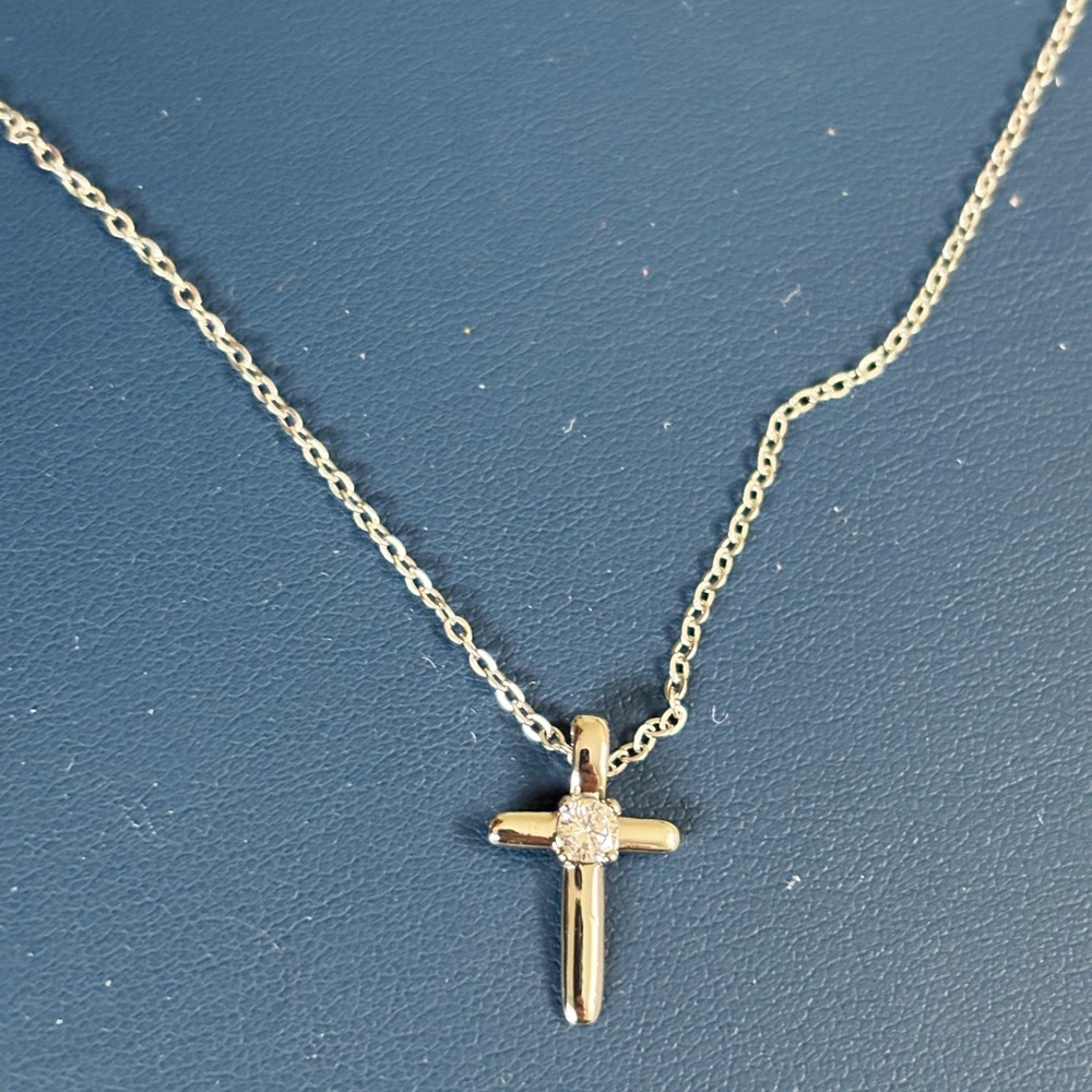 Park Lane Prayer Cross Necklace with CZ Crystal